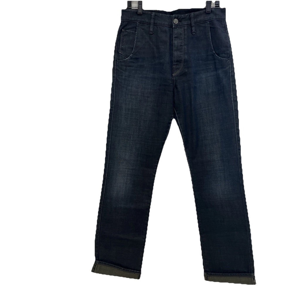 G-Star RAW 3301 Straight Leg Dark Wash Indigo Denim Jeans Mens 31x34